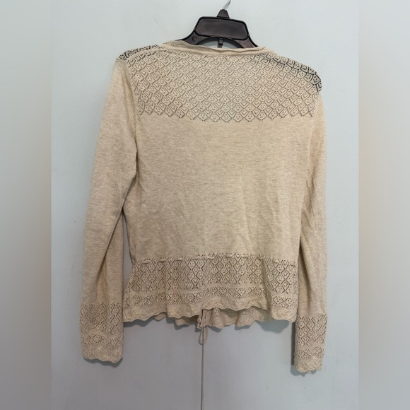 CAROLINA HERRERA Cashmere/Silk Long Sleeve Cardigan Size Large -Missing 1 button - Picture 6 of 6